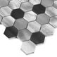 dunin allumi grey hexagon mix 48 mozaika metalowa 30x30 