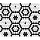 dunin mini hexagon b&w bee mozaika 26x30 