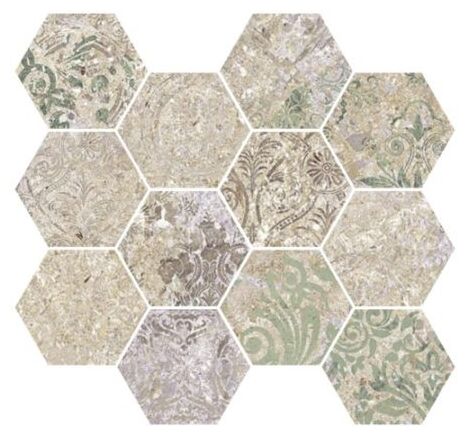 aparici bohemian blend natural hexagonal mozaika 28x30 