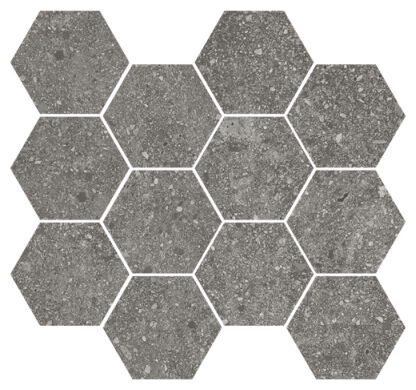 aparici lithops grey natural hexagonal mozaika 28x30 