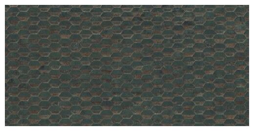 aparici steel green stamping natural płytka ścienna 49.75x99.55 