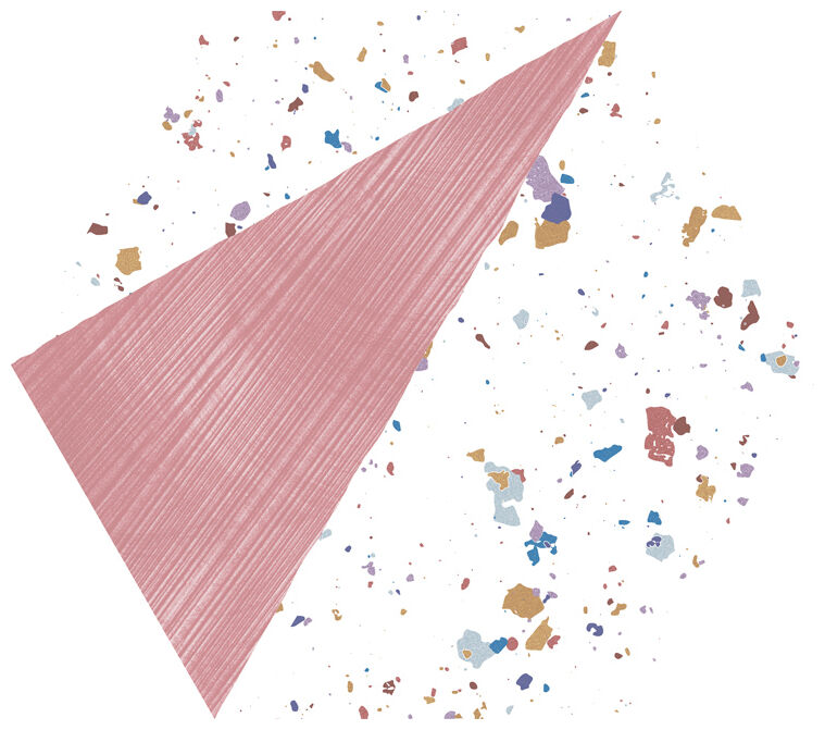 aparici stracciatella pink natural gres 25x29 