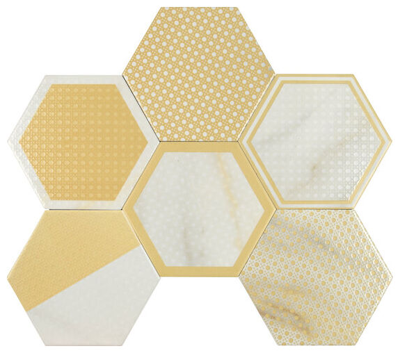 ape ceramica calacatta slow boho hexagon gres matt 13.9x16 