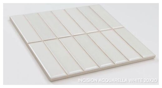 ape ceramica incision acquarella white płytka ścienna 20x20 