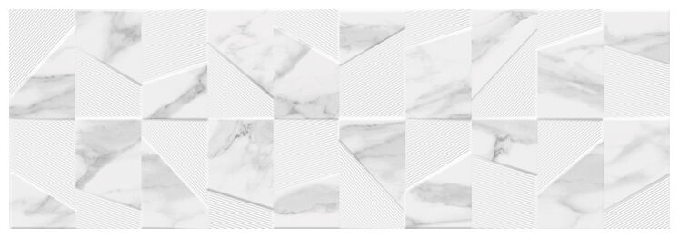 azteca da vinci white bob glossy płytka ścienna 30x90 