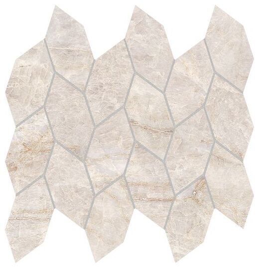azteca perla venata lux leaf gris mozaika lappato gres rektyfikowany 29.49x28.39 