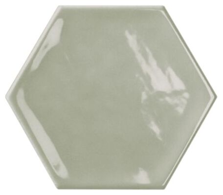 bestile bondi green hexagon shine płytka ścienna 11x12.5 