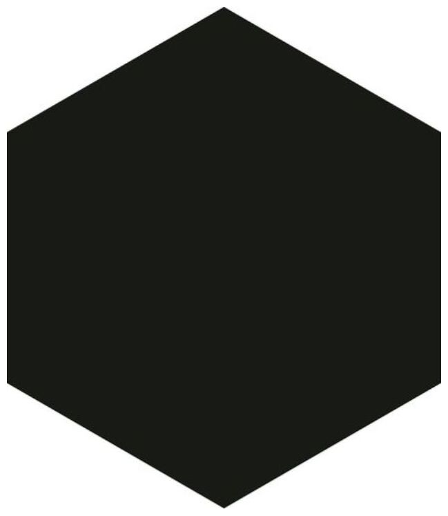 carmen ceramic art hexagon black gres 17.5x20.2 