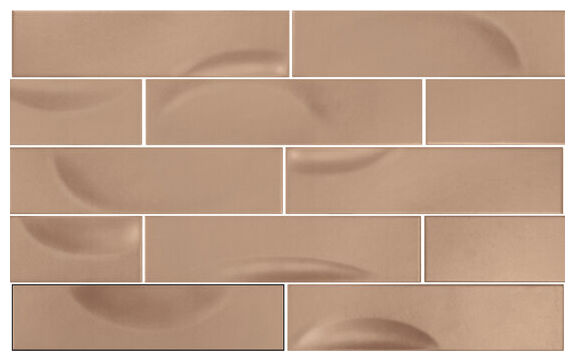carmen ceramic art loop terracota płytka ścienna 6.3x25 