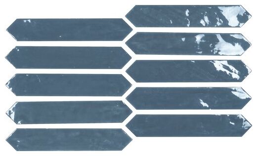 carmen ceramic art on dark blue gloss płytka ścienna 4.3x24.3 