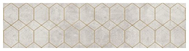 cerrad softcement white geo dekor rektyfikowany 29.7x119.7 