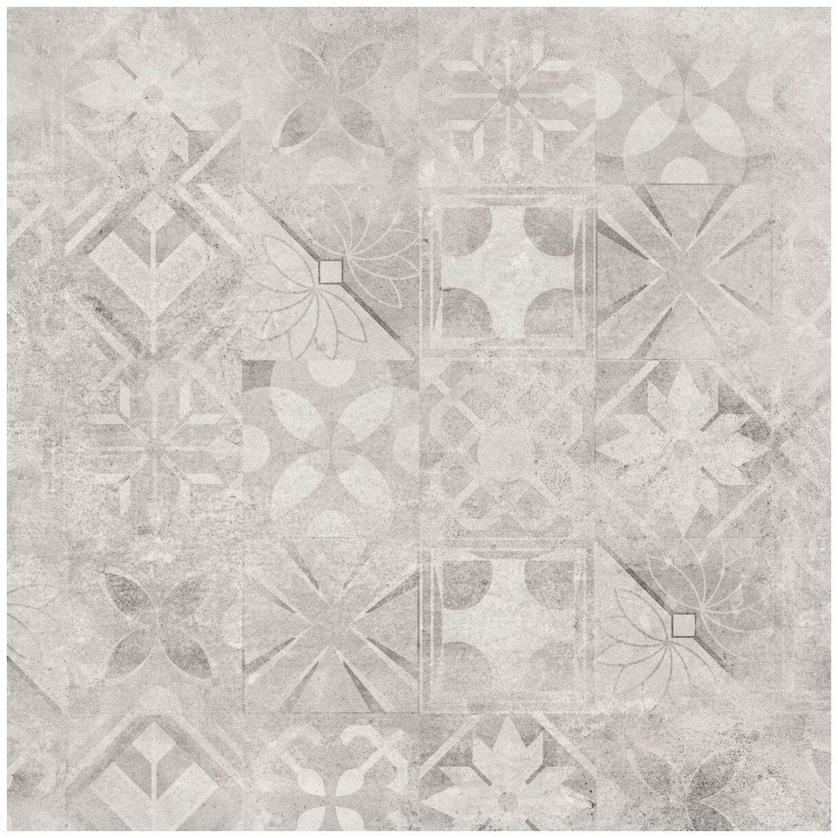 cerrad softcement white patchwork dekor poler rektyfikowany 59.7x59.7 