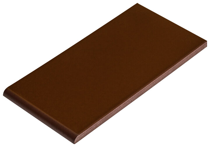 cerrad brązowy gładki parapet szkliwiony 10x20 