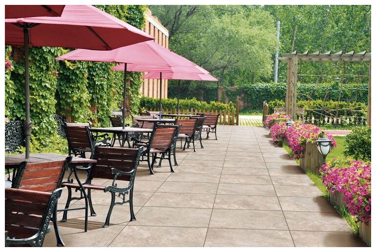 cotto tuscania dolomia stone almond płytka tarasowa gres rektyfikowany 90x90x2 