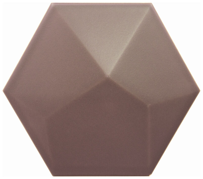 decus hexagono piramidal chocolate mate płytka ścienna 15x17 