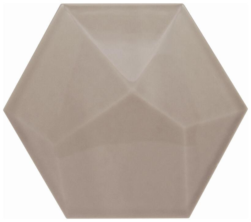 decus hexagono piramidal nude brillo płytka ścienna 15x17 