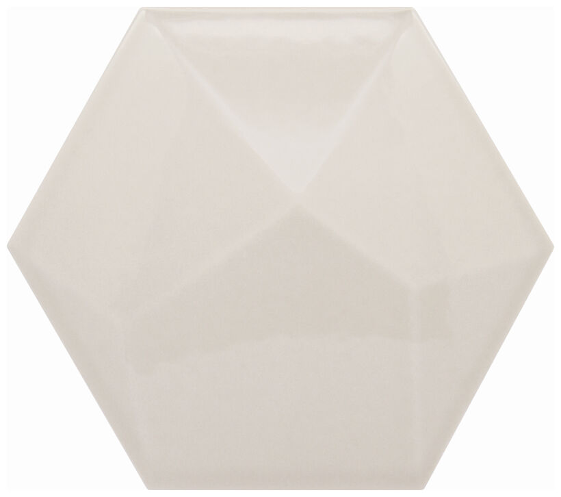 decus hexagono piramidal perla brillo płytka ścienna 15x17 
