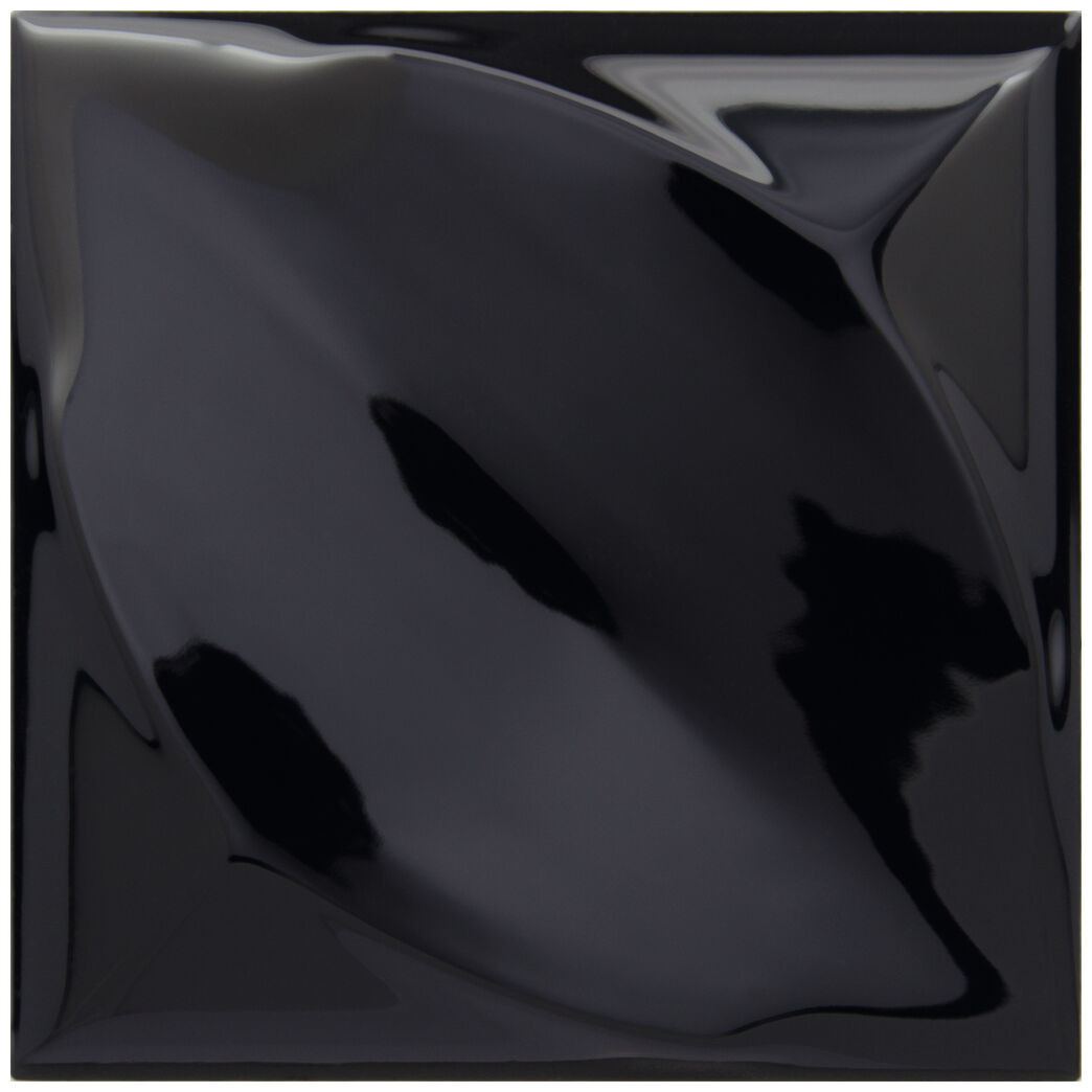 decus hoja negro brillo płytka ścienna 15x15 