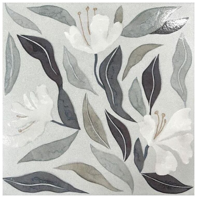 decus verso floral cobalto gres 20x20 