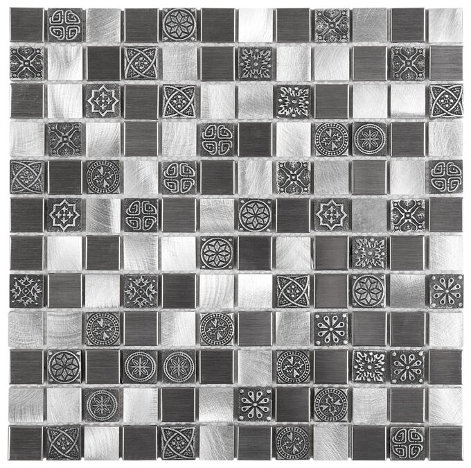 dunin allumi grey mix 23 mozaika metalowa 30x30 