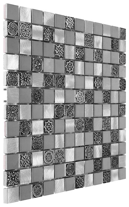 dunin allumi grey mix 23 mozaika metalowa 30x30 