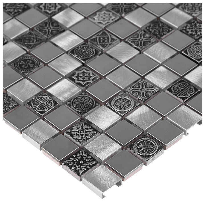 dunin allumi grey mix 23 mozaika metalowa 30x30 