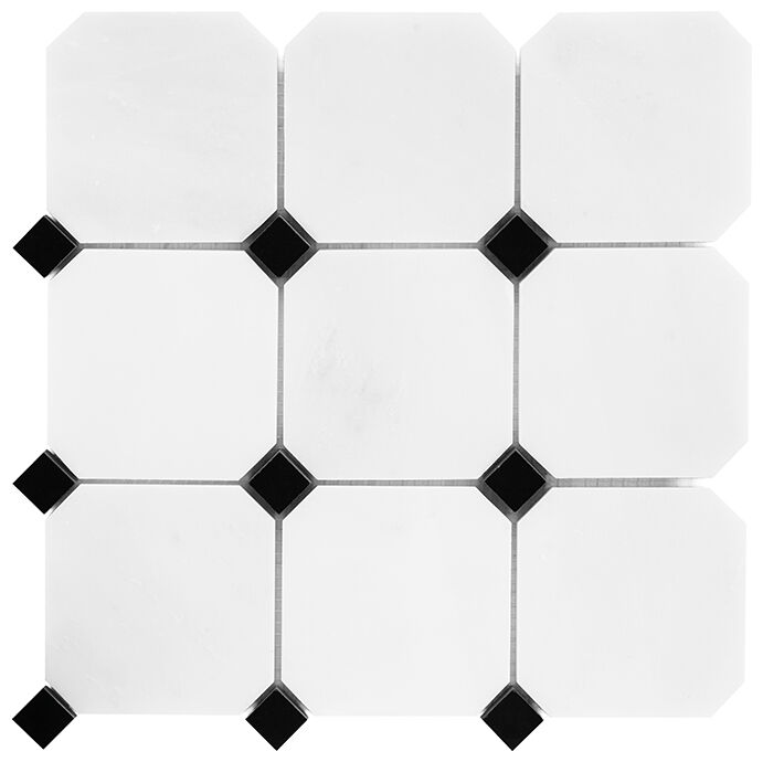 dunin black&white pure b&w octagon 100 mozaika kamienna 30.5x30.5 