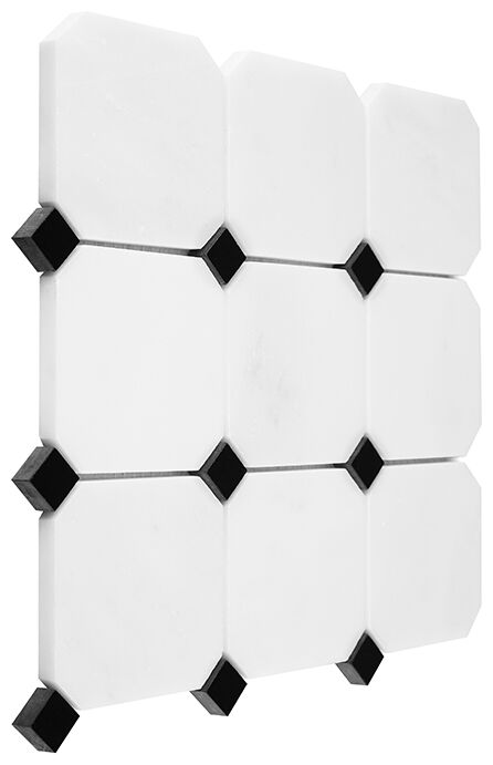 dunin black&white pure b&w octagon 100 mozaika kamienna 30.5x30.5 
