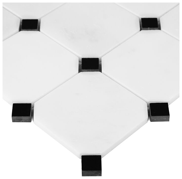 dunin black&white pure b&w octagon 100 mozaika kamienna 30.5x30.5 