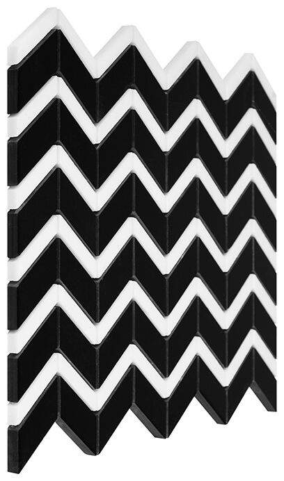 dunin black&white pure black chevron mix mozaika kamienna  30.5x31 