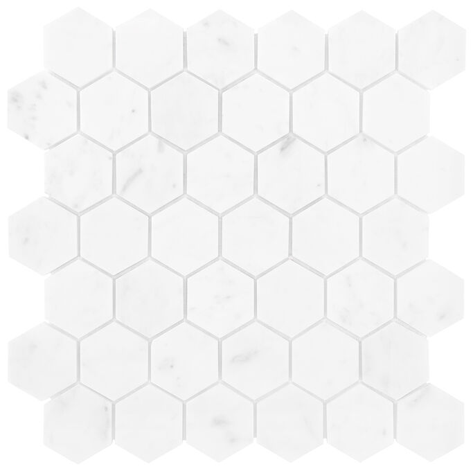 dunin carrara white hexagon 48 mozaika kamienna 29.8x30.2 