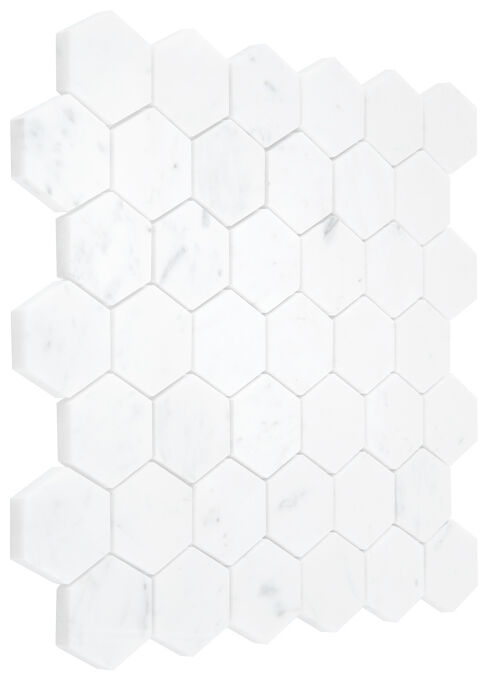 dunin carrara white hexagon 48 mozaika kamienna 29.8x30.2 