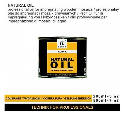 dunin dunin technik natural oil 500 ml olej do impregnacji mozaik drewnianych 