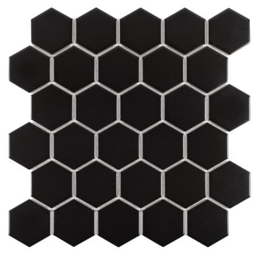 dunin hexagon black 51 matt mozaika 27.1x28 