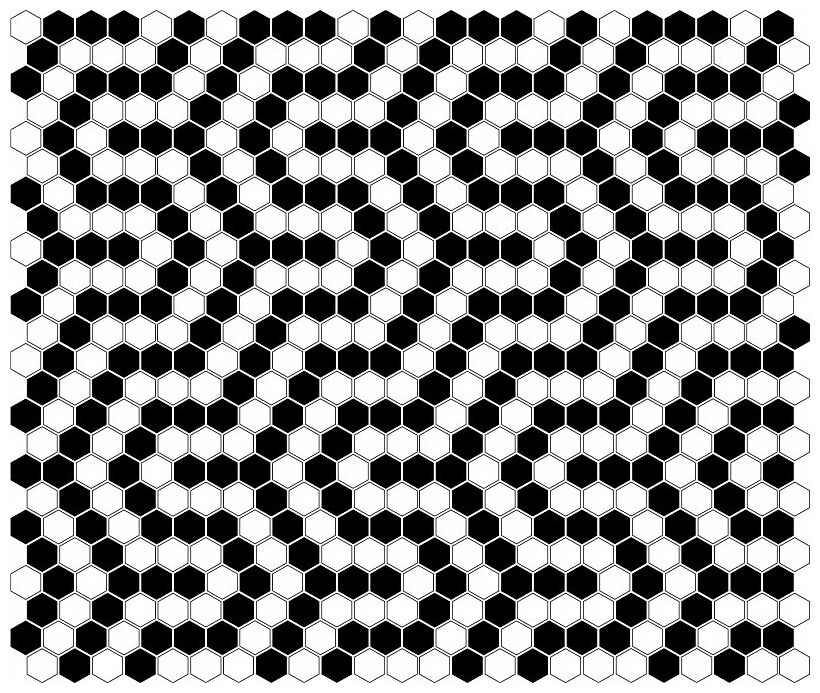 dunin mini hexagon b&w coral mozaika 26x30 