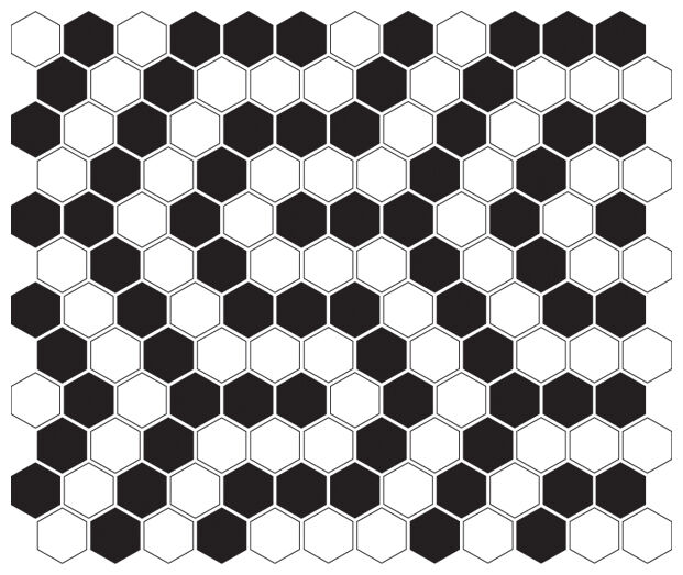 dunin mini hexagon b&w coral mozaika premium mat 26x30 