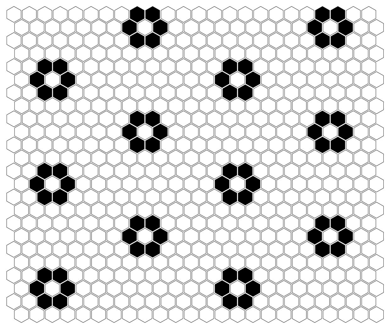 dunin mini hexagon b&w flower mozaika 26x30 