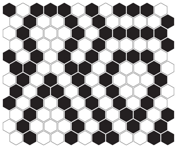 dunin mini hexagon b&w lace mozaika 26x30 