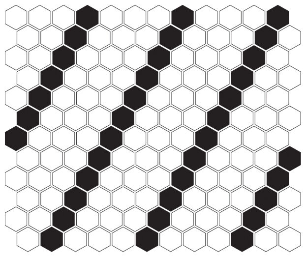 dunin mini hexagon b&w lean mozaika 26x30 
