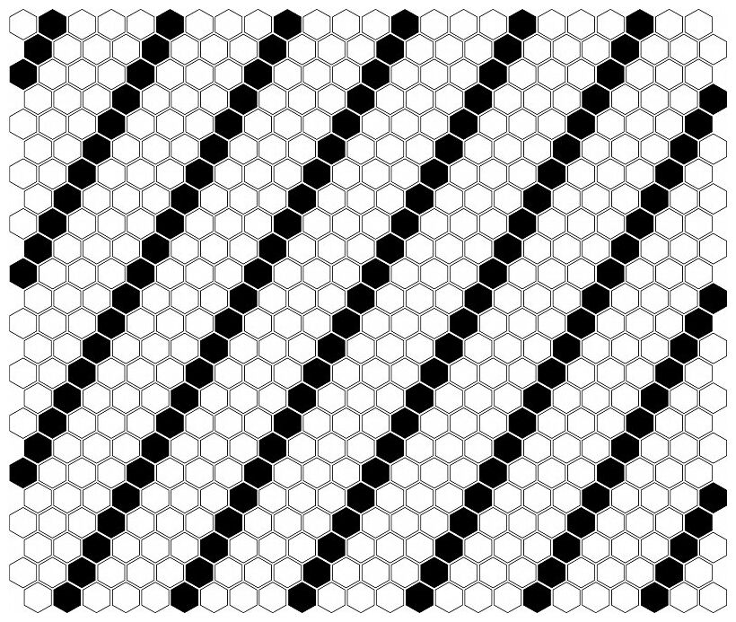dunin mini hexagon b&w lean mozaika 26x30 