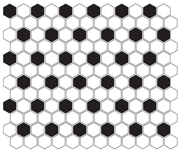 dunin mini hexagon b&w mix mozaika 26x30 