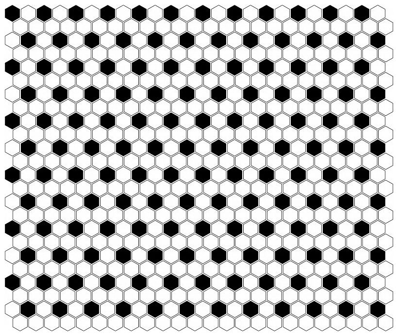 dunin mini hexagon b&w mix mozaika 26x30 