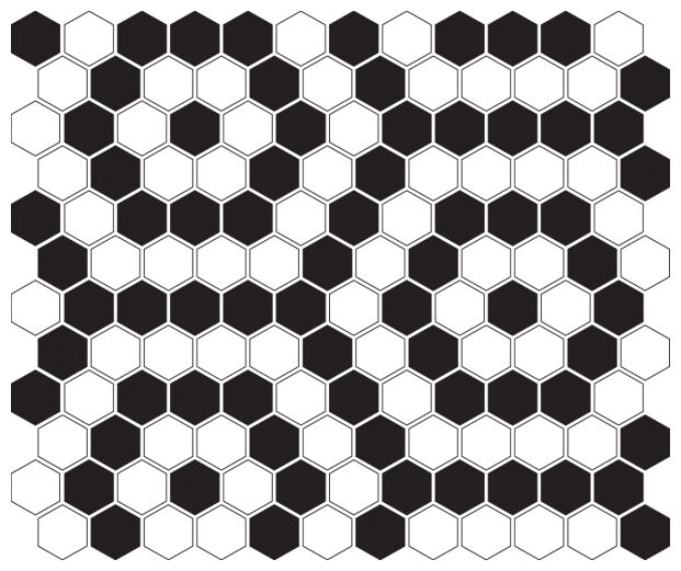 dunin mini hexagon b&w nano mozaika 26x30 