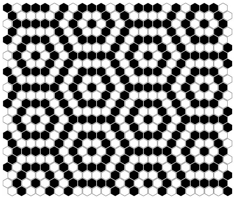 dunin mini hexagon b&w nano mozaika premium mat 26x30 