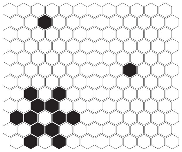 dunin mini hexagon b&w snow mozaika 26x30 
