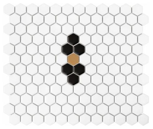dunin mini hexagon black beetle matt mozaika 26x30 