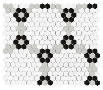 dunin mini hexagon garland black matt mozaika 40.1x34.1 