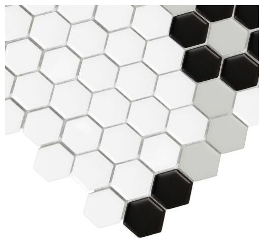 dunin mini hexagon garland black matt mozaika 40.1x34.1 