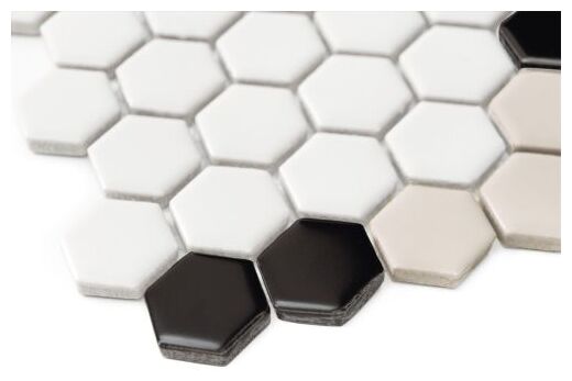 dunin mini hexagon garland black matt mozaika 40.1x34.1 