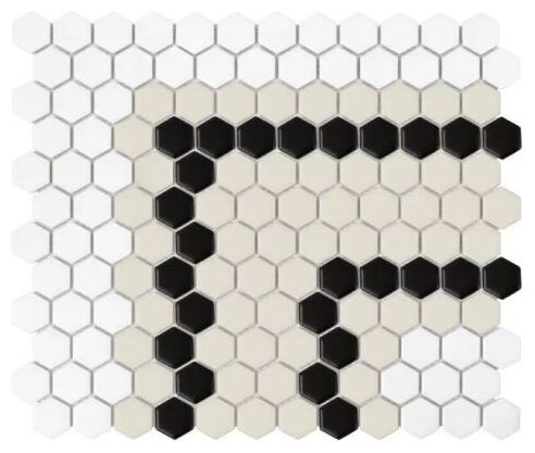 dunin mini hexagon stripe 5.3.c matt mozaika 26x30 